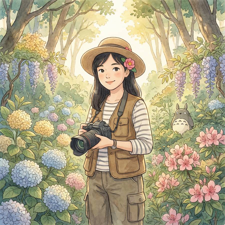 国产主播植物摄影师林雨薇